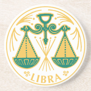 Posavasos Rótulo Libra del Zodiac en una montaña rusa