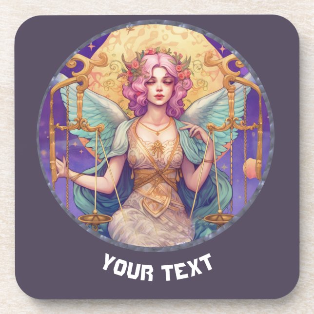 POSAVASOS RÓTULO LIBRA ZODIAC PERSONALIZADO (Frente)