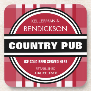 Posavasos Rótulo personalizado de la cerveza del Pub del