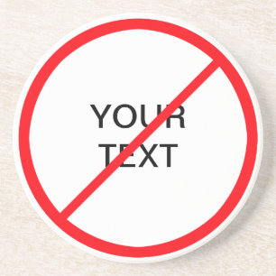 Posavasos Rótulo prohibitivo