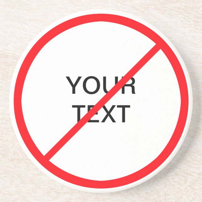 Posavasos Rótulo prohibitivo (Frente)