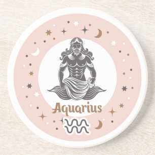 Posavasos Rótulo Zodiac Aquarius