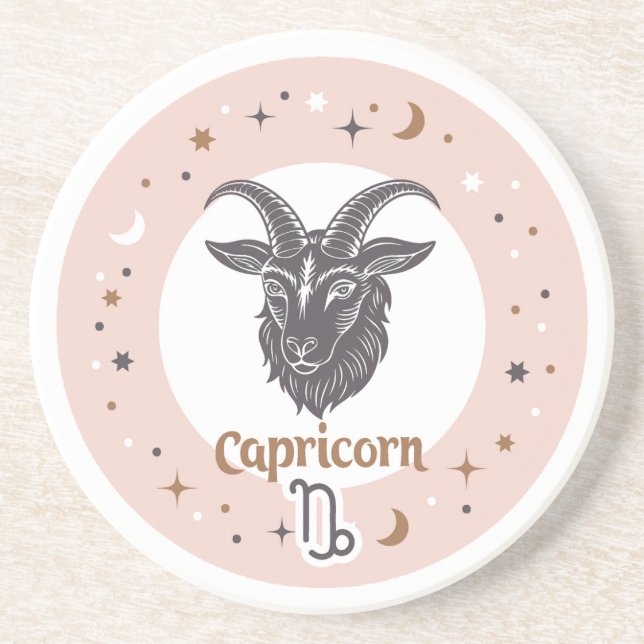 Posavasos Rótulo Zodiac Capricorn (Frente)