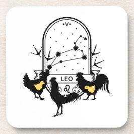 Posavasos Rótulo zodiaco y Mascotas coincidentes. Leo - Poll