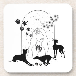 Posavasos Rótulo zodiaco y Mascotas coincidentes. Virgo - Gr