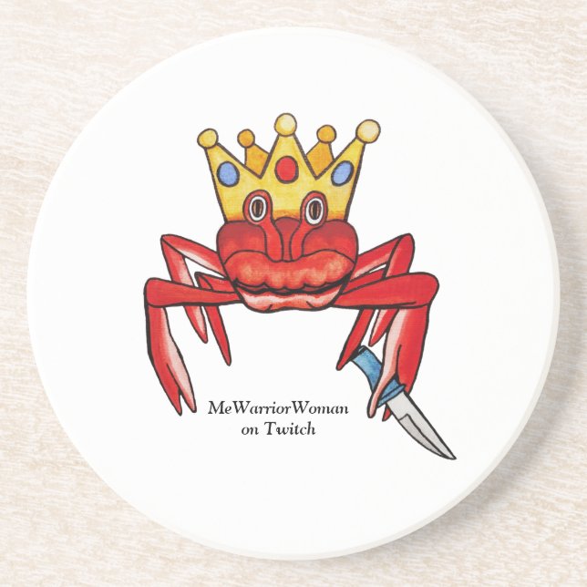 Posavasos Royalty del cangrejo con cuchillo, MeWarriorWoman  (Frente)