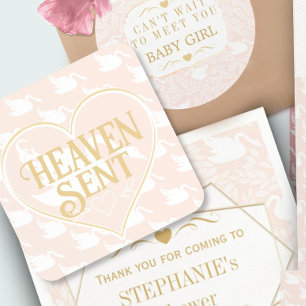 Posavasos Rubor Pink & Gold Swan Heaven