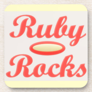 Posavasos Ruby Rocks diseño crema roja y melosa