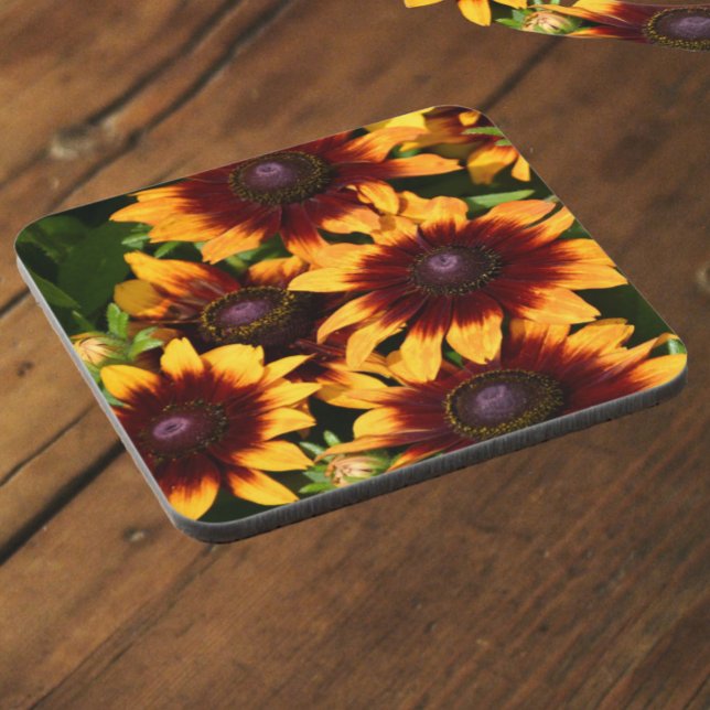 Posavasos Rudbeckias Floral amarillo y bronce (In Situ)