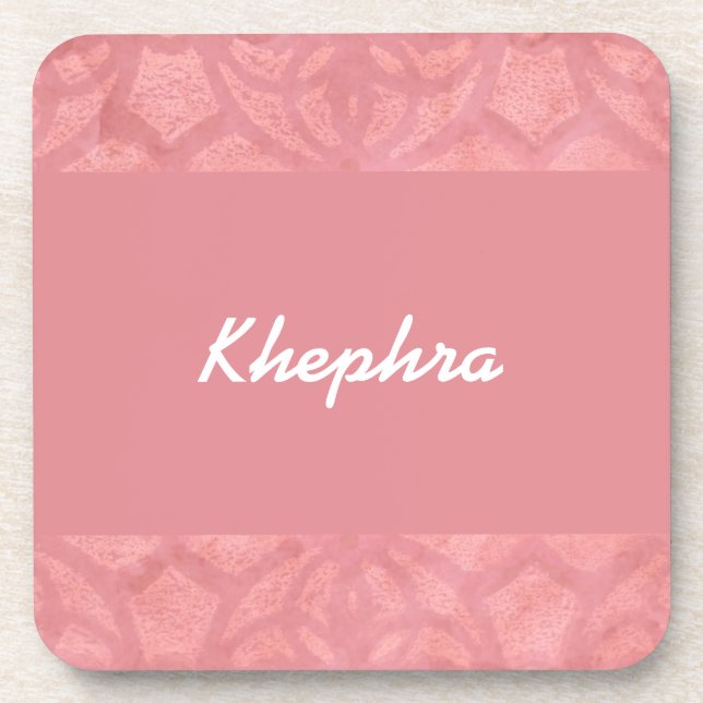 Posavasos Ruddy Pink Batik Name (Frente)