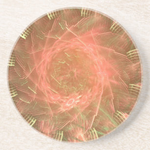 Posavasos Rueda de fuegos artificiales del naranja