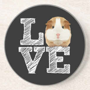 Posavasos Rueda del amor del cerdo guineano