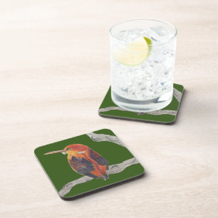 Posavasos Rufioso pescador con respaldo en un juego de monta