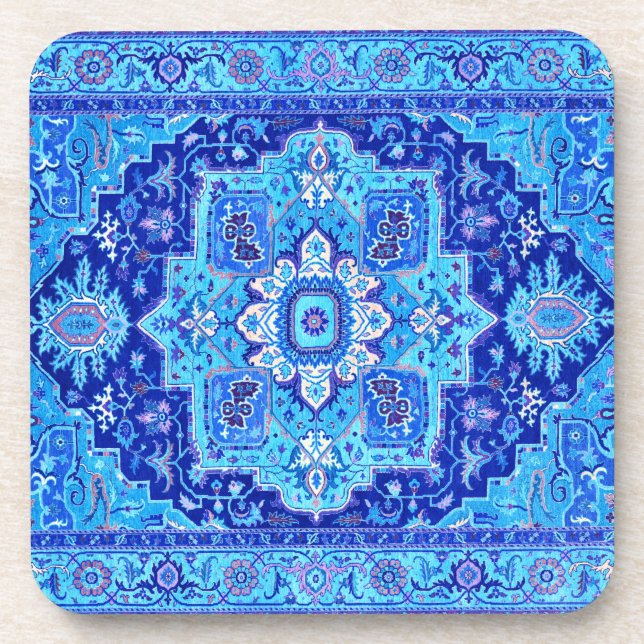 Posavasos RUG PERSA - Azul (Frente)