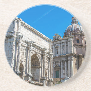 Posavasos Ruinas del Foro Romano en Roma, Italia