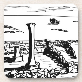 Posavasos ruinas romanas del pasado del paseo del burro y