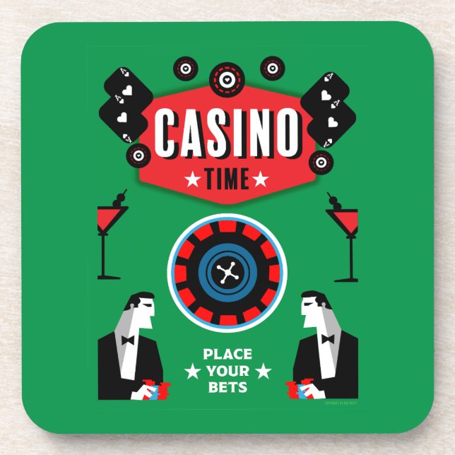 Posavasos Ruleta de póquer de juegos de casino (Frente)