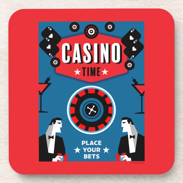 Posavasos Ruleta de póquer de juegos de casino (Frente)