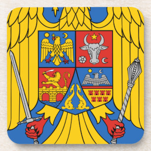 Posavasos Rumania - escudo de armas. Emblema
