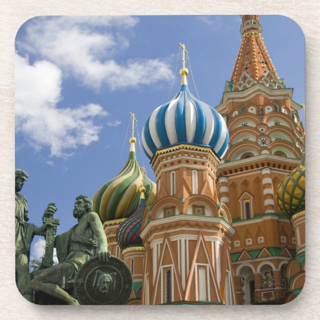 Posavasos Rusia, Moscú, Plaza Roja. St. Basil 3 (Frente)