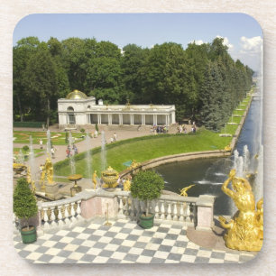 Posavasos Rusia. Petrodvorets. Palacio Peterhof. Pedro el