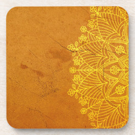 Posavasos Rust Mandala Zen Rústico cuerpo mente espíritu