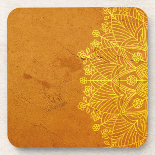 Posavasos Rust Mandala Zen Rústico cuerpo mente espíritu