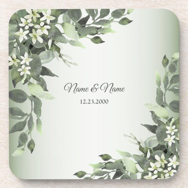 Posavasos Rustic Floral Greenery Eucalyptus Leaves (Frente)