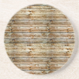 Posavasos Rustic Weathered Brown Wood Plank Seamless Pattern