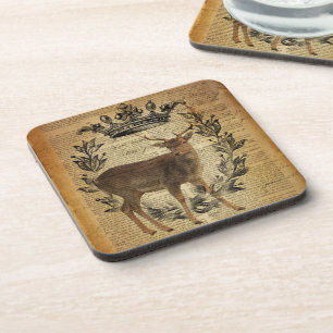 Posavasos Rústica corona al aire libre blanquecino trasero c