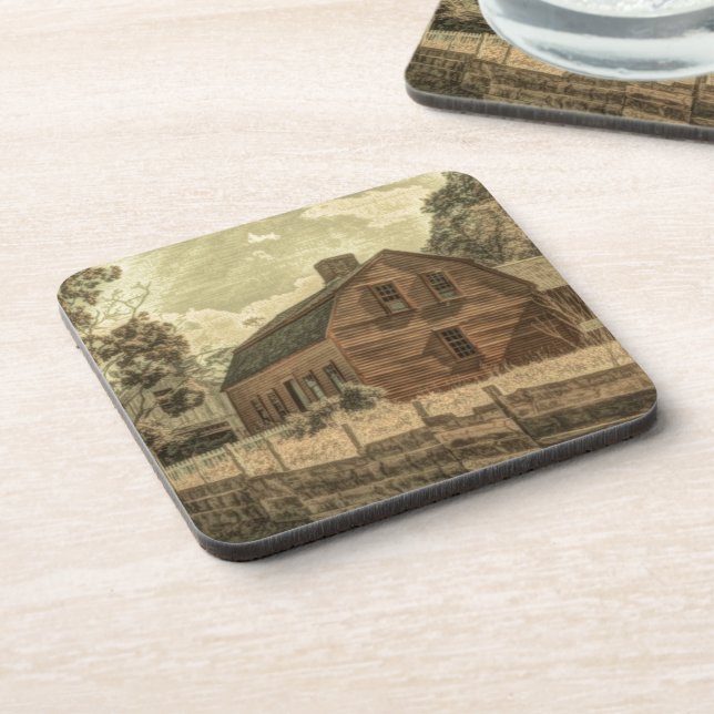 Posavasos Rústica Moda de granja rural occidental (Lado Izquierdo)