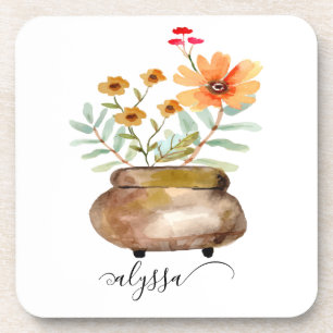 Posavasos Rusty Rosa Flores Rosa Rusty Nombre de guión moder