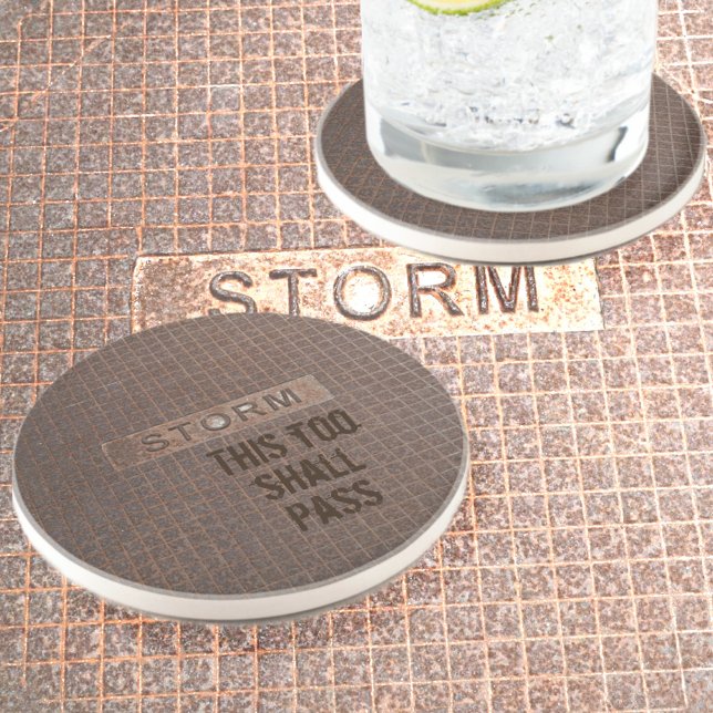 Posavasos Rusty Storm Manhole Cover Stedra de arena fotográf (Subido por el creador)