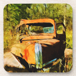 Posavasos Rusty Vintage Pick Truck Resumen