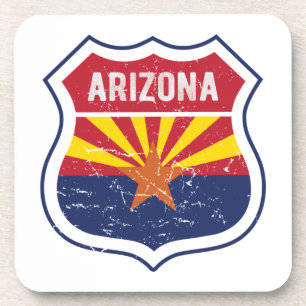Posavasos Ruta de la Bandera de Arizona 66 Impresión acrílic