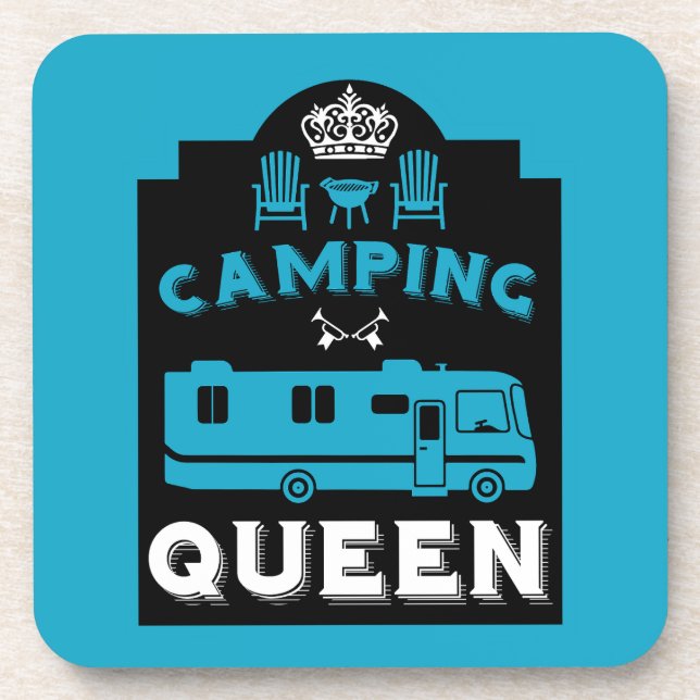 Posavasos RV Camping Queen USA (Frente)