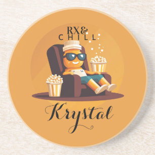 Posavasos Rx y Chill   Funny Pharmacy Tech Names