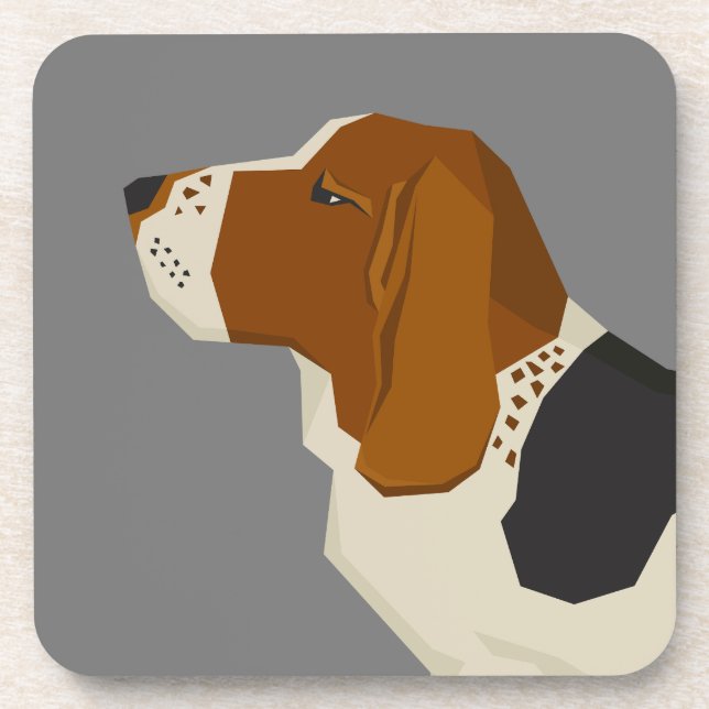 Posavasos Sabueso Basset (Frente)
