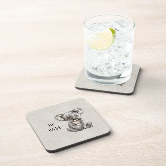 Posavasos Safari de Koala Lino Falso (Lado Derecho)