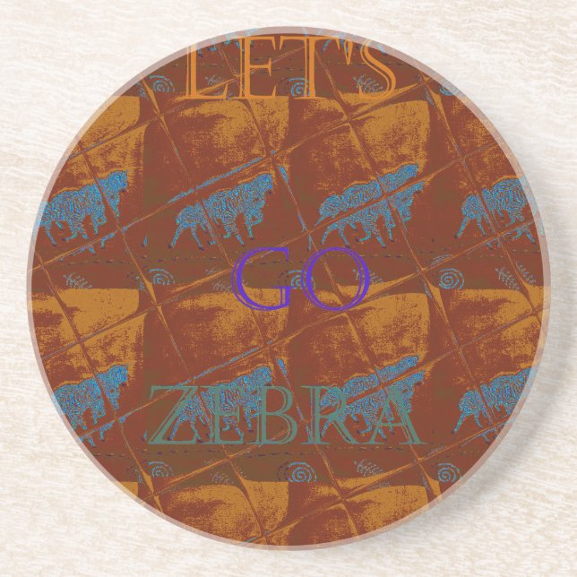 Posavasos Safari de Savannah dejemos ir a Zebra Hakuna Matat (Frente)