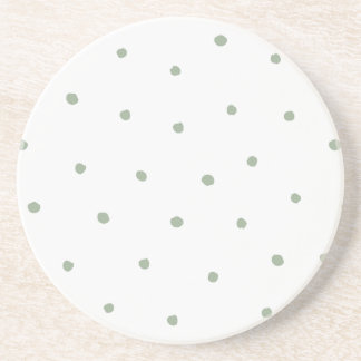 Posavasos Sage Green Modern Farmhouse Polka Dot Pattern