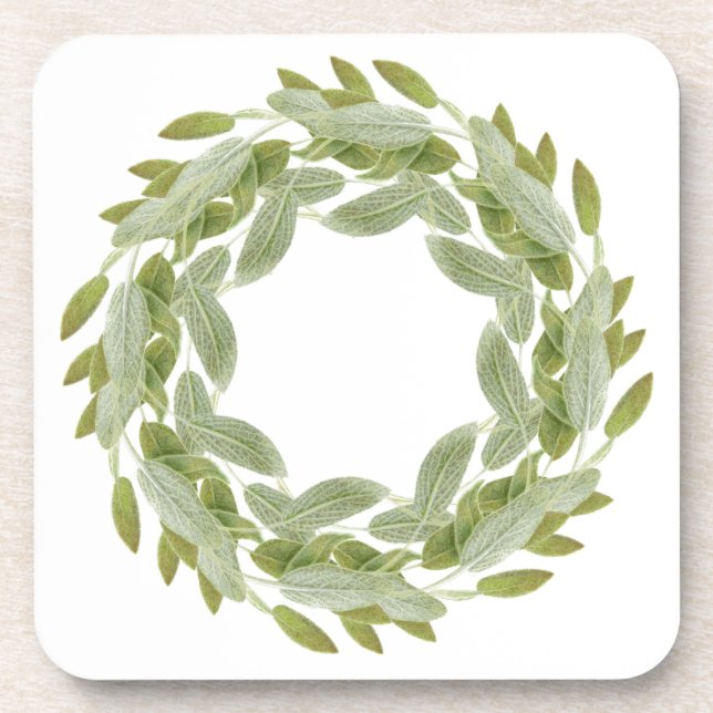 Posavasos SAGE WREATH Duros Ataques Plásticos (Frente)