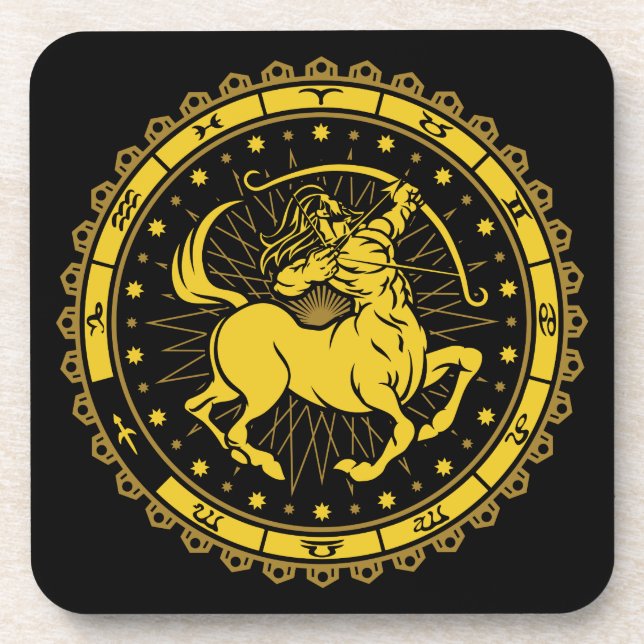 Posavasos Sagittarius - Rótulo Zodiaco - Símbolo - Horóscopo (Frente)