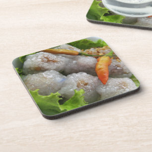 Posavasos Sago tailandés con chile... Comida callejera en Ta