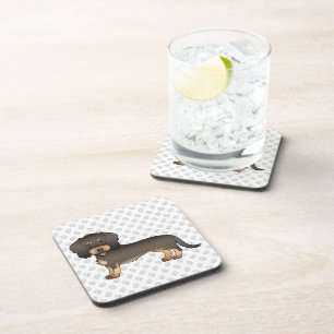 Posavasos Salchicha de Pelo de Alambre de Jabalí Perro de Di