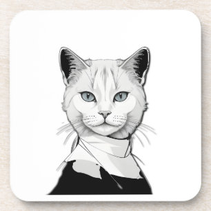 Posavasos salem, halloween, gato brujo, arte gótico, místico