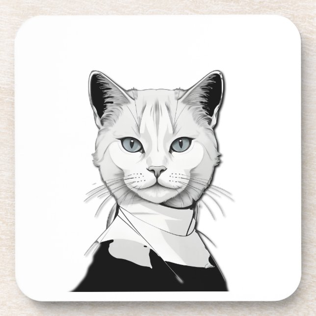 Posavasos salem, halloween, gato brujo, arte gótico, místico (Frente)