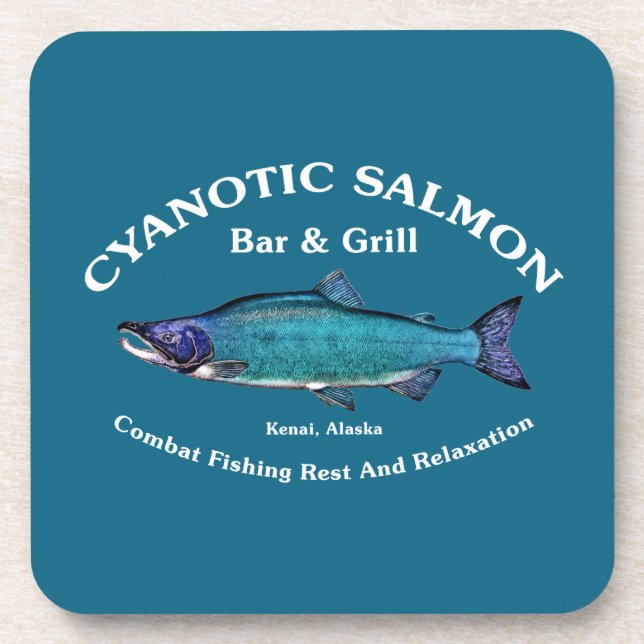 Posavasos Salmon Bar & Grill Cyanotic (Frente)