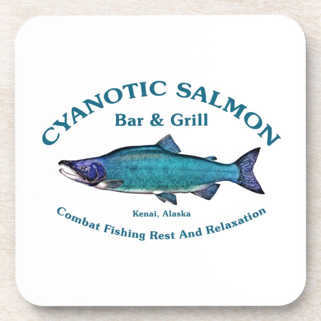Posavasos Salmon Bar & Grill Cyanotic (Frente)