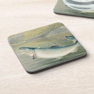Posavasos Salmón de California por S.A. Kilbourne, pescado v
